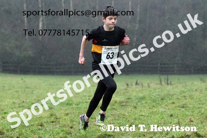 Boys under-15s, NECAA Junior Cross Country Relays, Thornley Farm, Peterlee, Saturday, December 12th. Photo: David T. Hewitson/Sports for All Pics